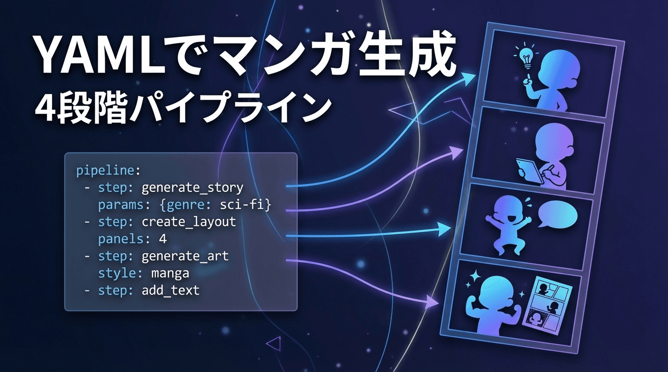 YAMLを書くだけでマンガが生成される — manga-systemの4段階パイプライン
