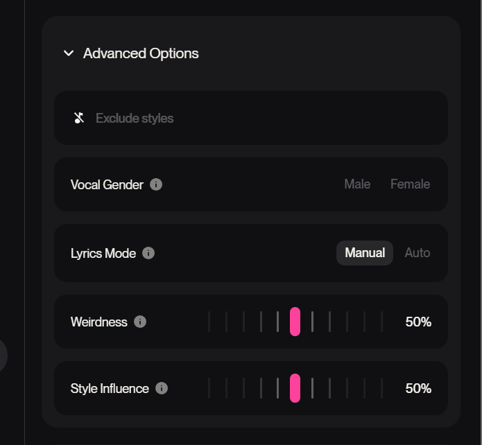 Advanced Options