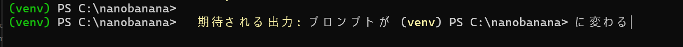 仮想環境有効化