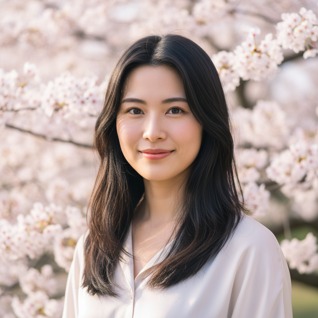 実写人物(日本人女性)の生成例