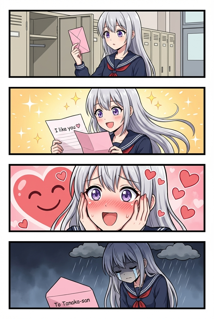 4コマ(ラブレター)